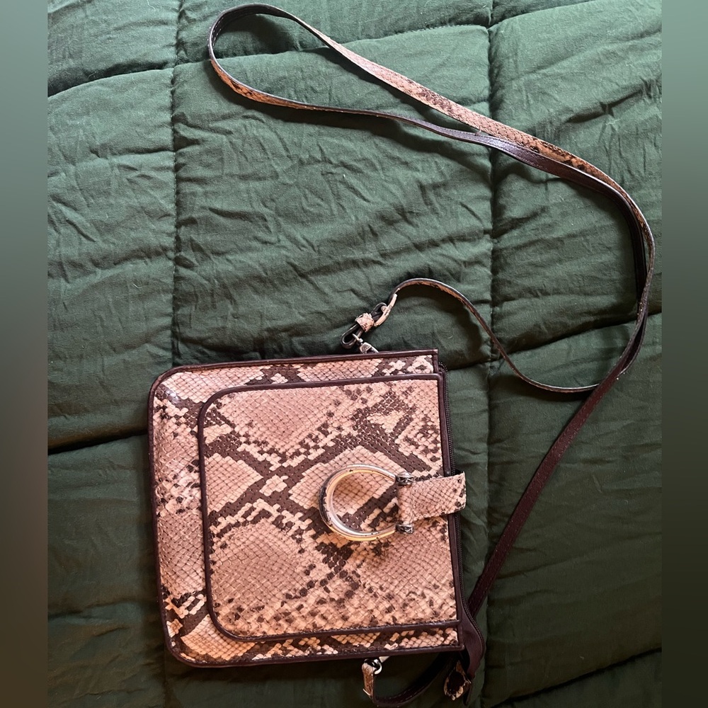 Snakeskin shoulder bag